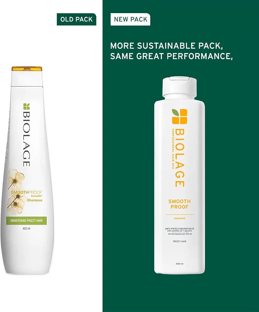 Biolage Smoothproof Anti-Frizz Shampoo with Camellia oil and Glycerin for 72HR Frizz Control (400ml) view 2