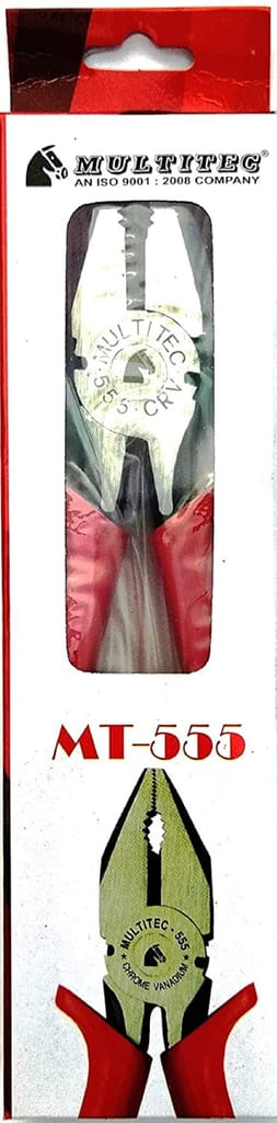 H9 MULTITEC MT-555 Chromium Steel 8" inch Lineman Plier (Red) Pack of 5 ) view 2