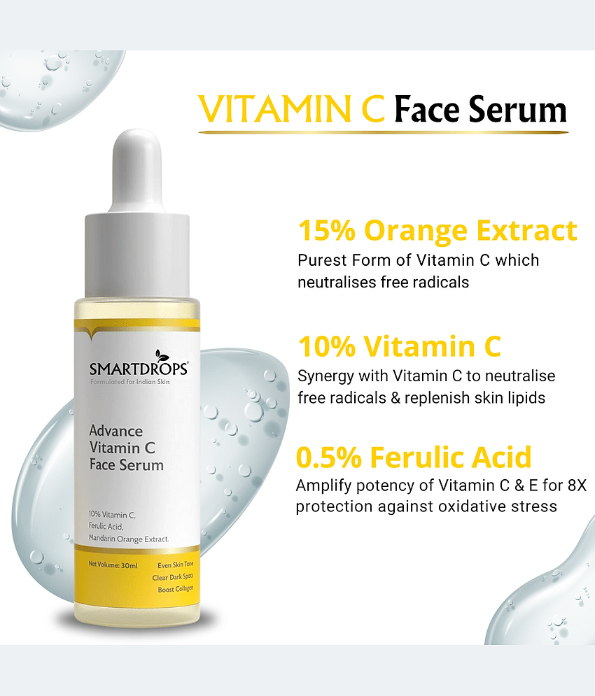 Smartdrops Face Serum Vitamin C Daily Care For All Skin Type ( Pack of 1 ) view 2