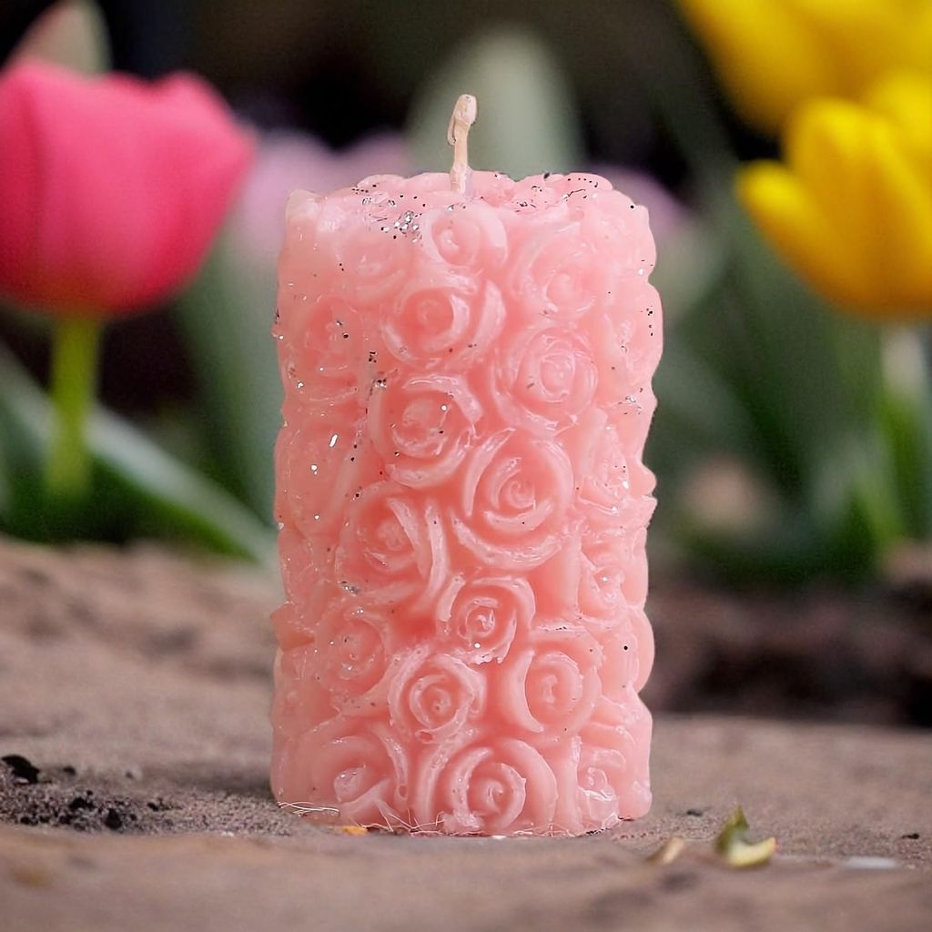 Rose Flower Shape Candle for Home Decor | Romantic Fragrance Candles | Smoke-Free Pillar Candle | Romantic Night view 2