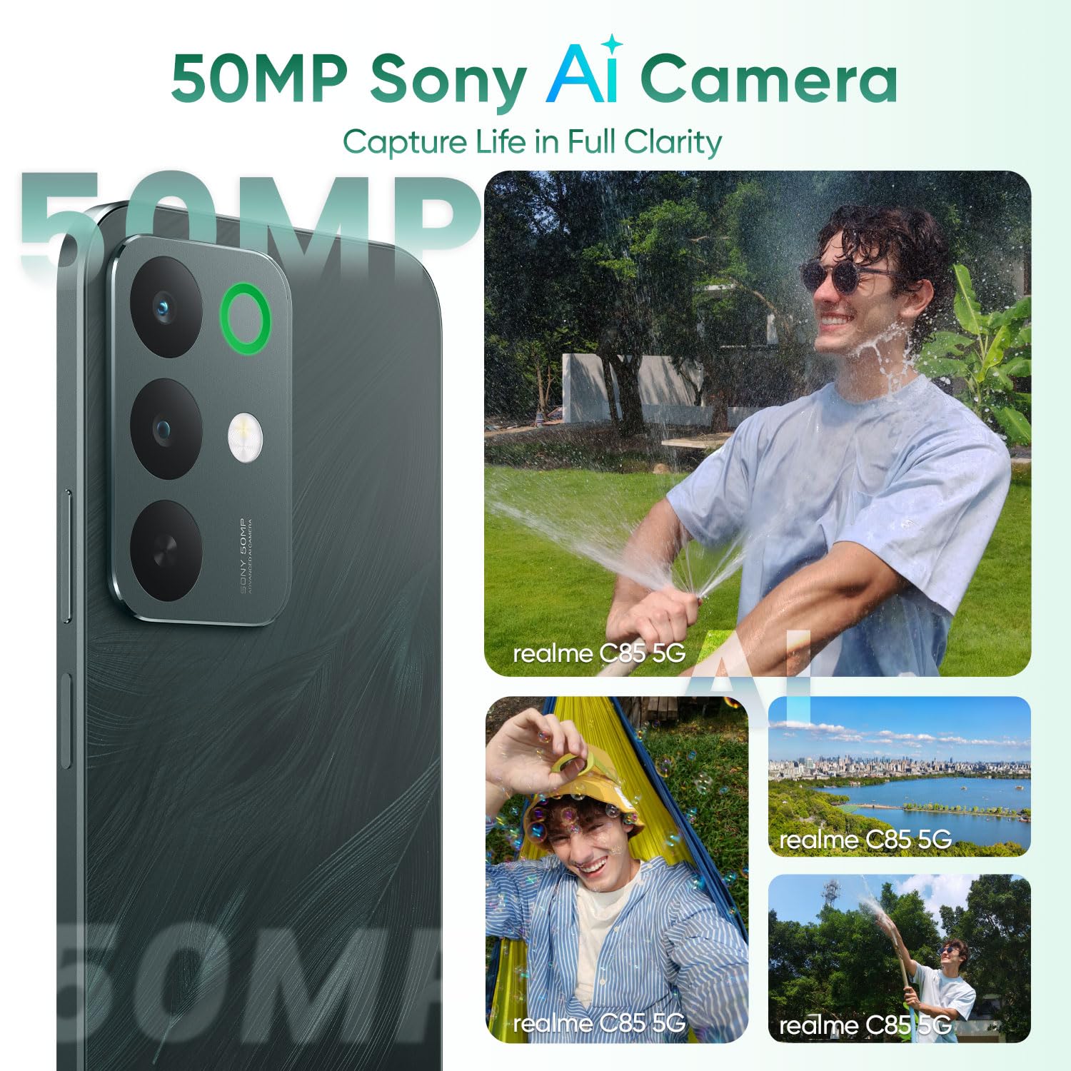 REALME C85 5G (Peacock Green, 4GB RAM, 128GB Storage) view 2