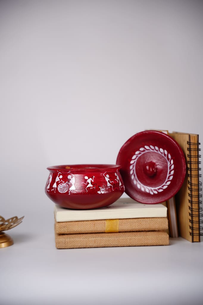 Hand-Painted Terracotta (Clay) Handi view 2
