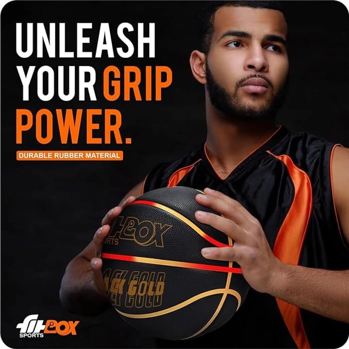 FitBox Sports BlackGold Basketball Official Size 5 view 2
