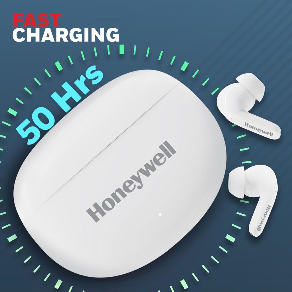 Honeywell Suono P2100 Bluetooth in Ear TWS Earbuds- white view 2