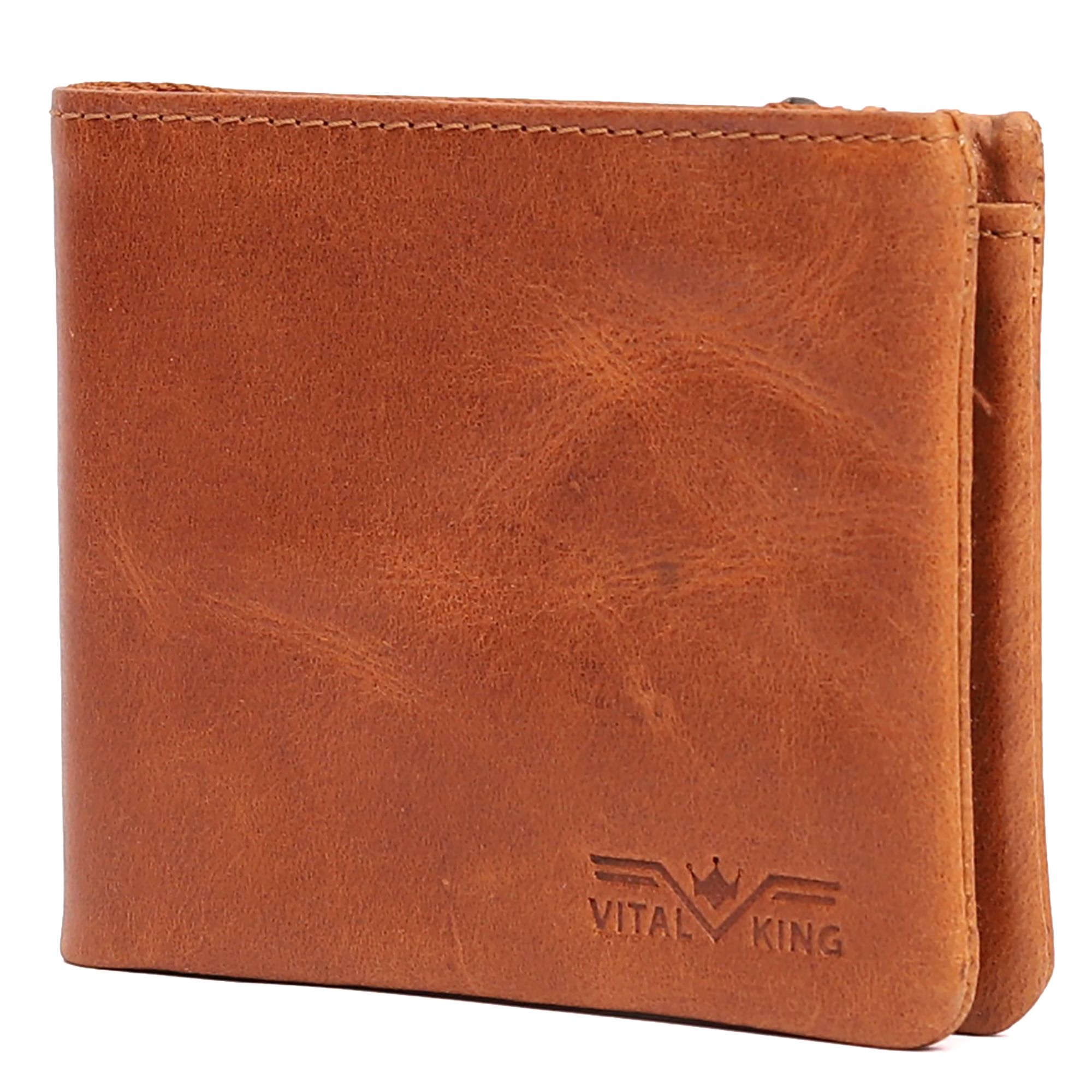 Vital King Men Trendy, Brown Genuine Leather RFID Wallet (6 Card Slots) view 2