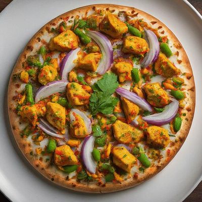 Hariyali Juicy Chicken Pizza