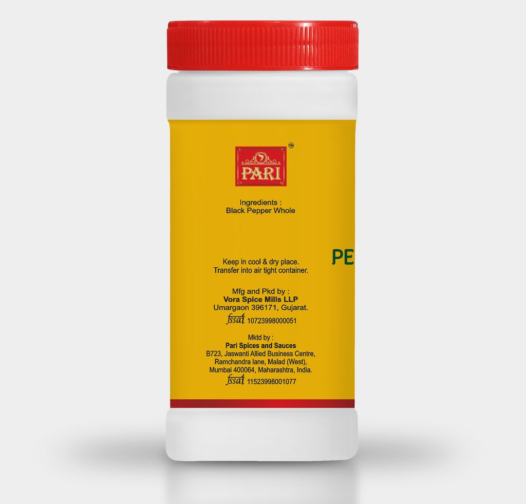 Pari Black Pepper Powder | Kali Mirch Powder | Gol Mirch Powder | Handpicked and Clean | Indian Spices | Chemical and Pesticides Free | Naturally Processed | (Pack of 1 x 500g Jar) view 2