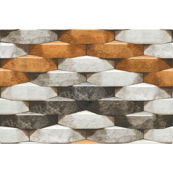 Orientbell Wall Tiles EHG 3D Block Wave Multi 5 Pcs view 2