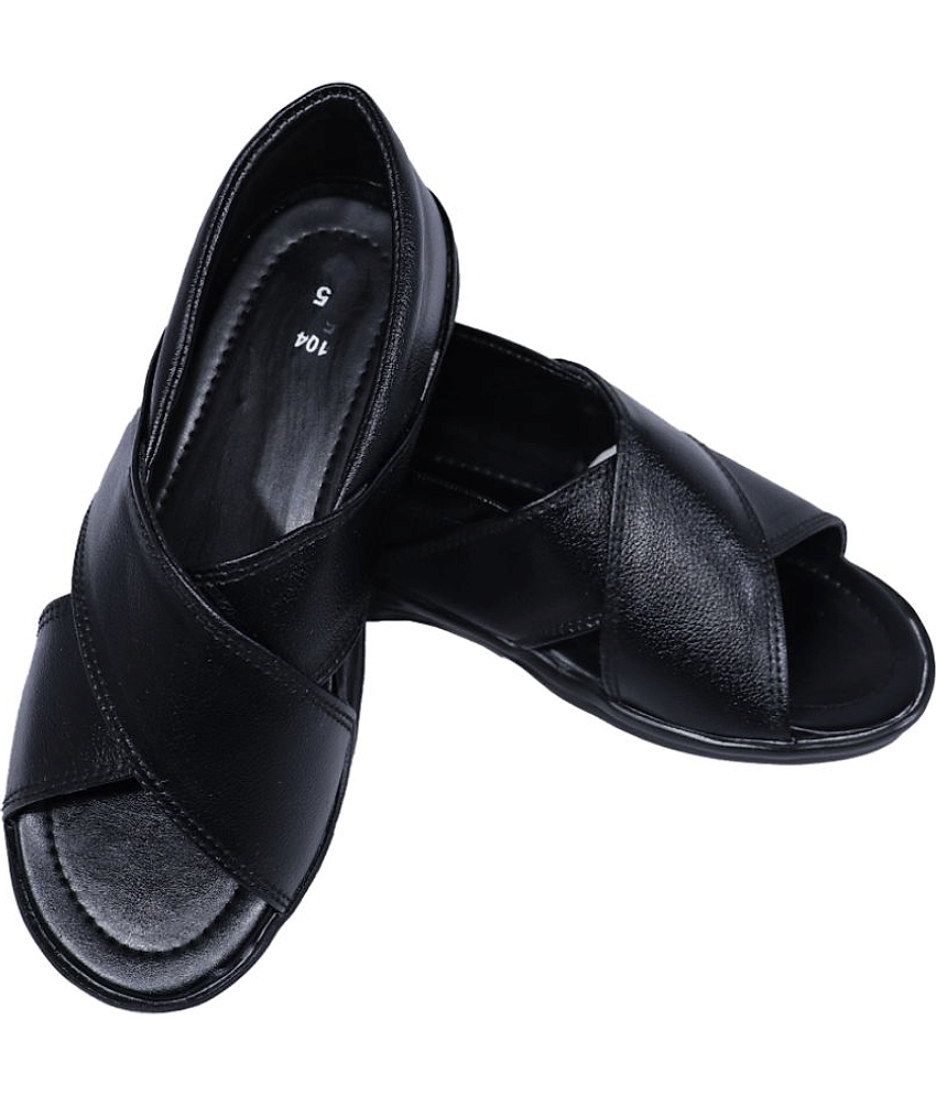 RAGE GAZE - Black Men's Sandals view 2