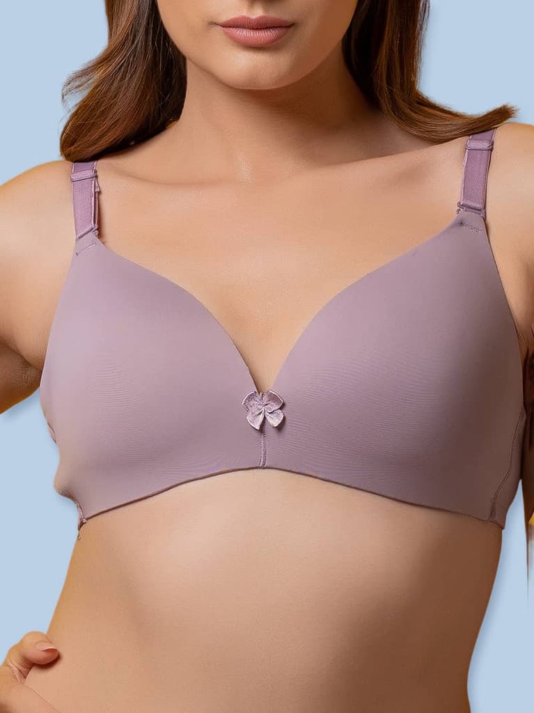 Drop-Dead Soft Lycra Deep Neck Lightly Padded 3/4 Coverage Non- Wire Bra view 2