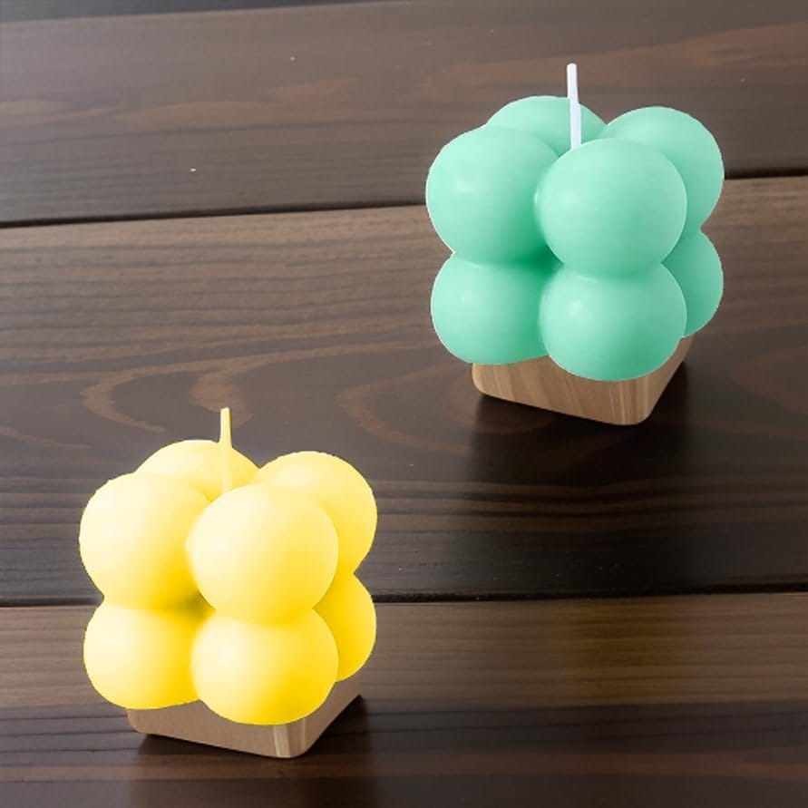 SS Enterprise Organic Soy Wax Bubble Candle for Home Decor | Scented Aromatic Fragrance Candles | Smoke-Free Pillar Candle view 2
