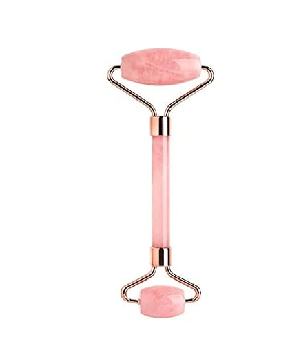 Getmecraft Natural Rose Quartz Roller WITH FREE ROSE QUARTZ ROLLER BOTTLE For Face, Facial Roller Massager - Anti Aging Rose Quartz Roller for Face and Dark Circles Under Eye view 2
