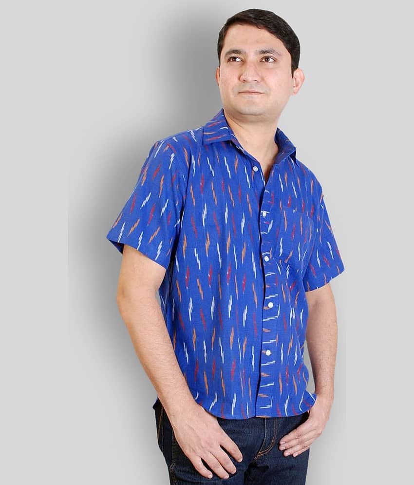 Viniyog - Blue Cotton Regular Fit Men's Casual Shirt (Pack of 1 )