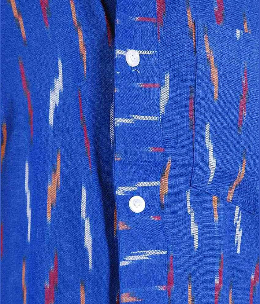 Viniyog - Blue Cotton Regular Fit Men's Casual Shirt (Pack of 1 ) view 2
