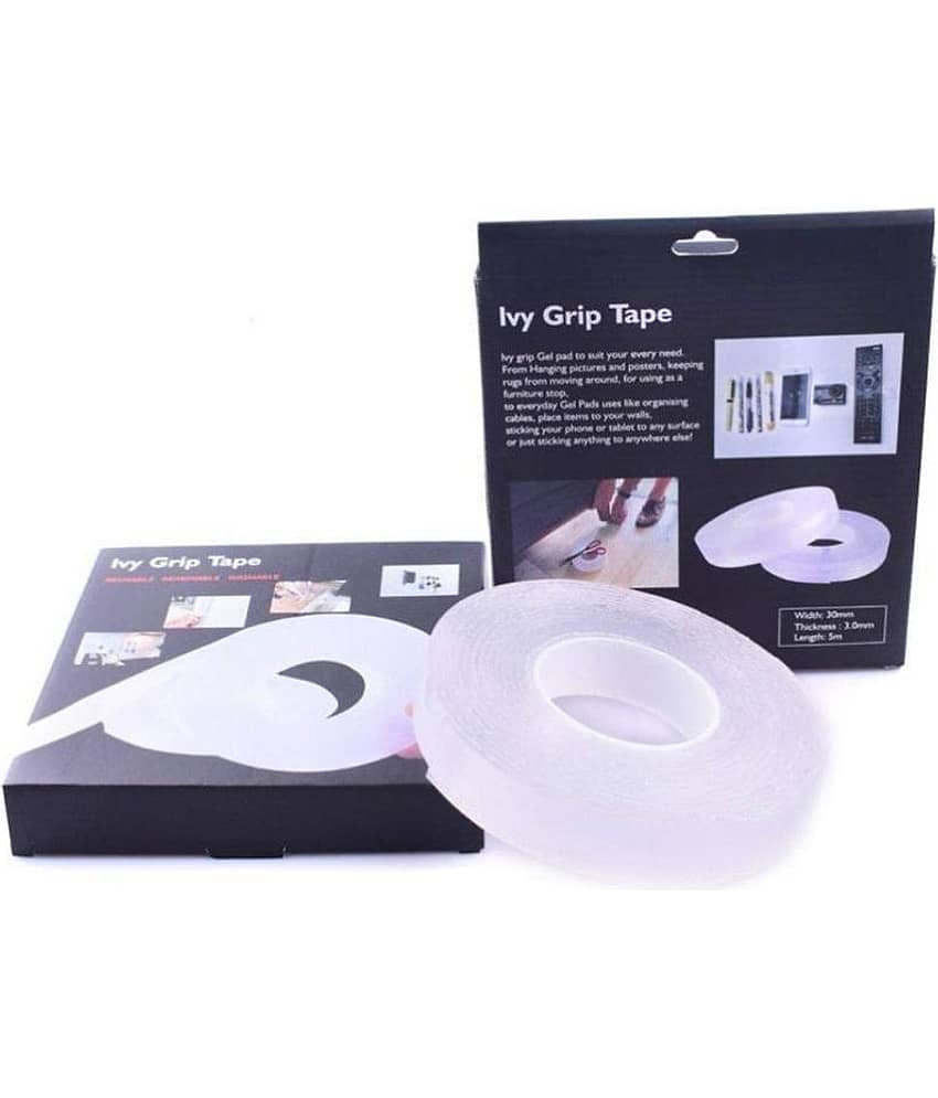 SOFTDARZEE Double Sided Adhesive Tape, Transparent Strong Adhesive Traceless Tape view 2