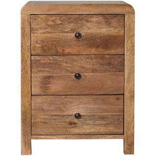 Aspen Oak-ish 3 Drawer Bedside view 2