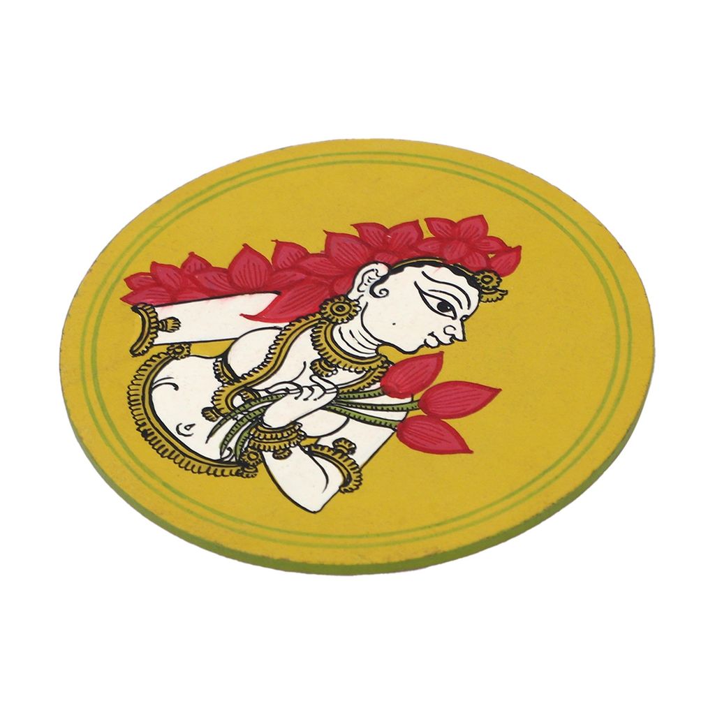GANJIFA Hand Painted Fridge Magnet Ritu Basant Rani view 2