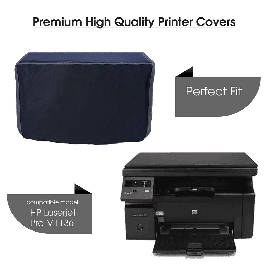 Palap Super Premium Dust Proof Printer Cover for HP Laserjet Pro M1136 (Black ;46.5 x 31.5 x 30 CMs) view 2