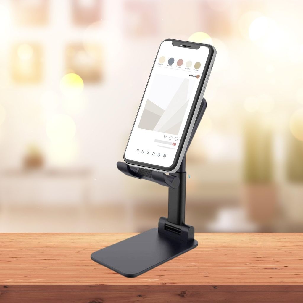 DHRUVINSRI Foldable Mobile Stand with Adjustable Angle – Portable Desktop Table Mobile Holder for Convenient Viewing and Hands-Free Use view 2