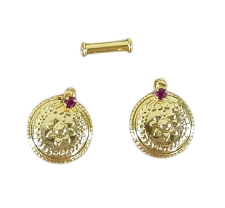 Gold Plated SUTRAM with Ruby Stones view 2