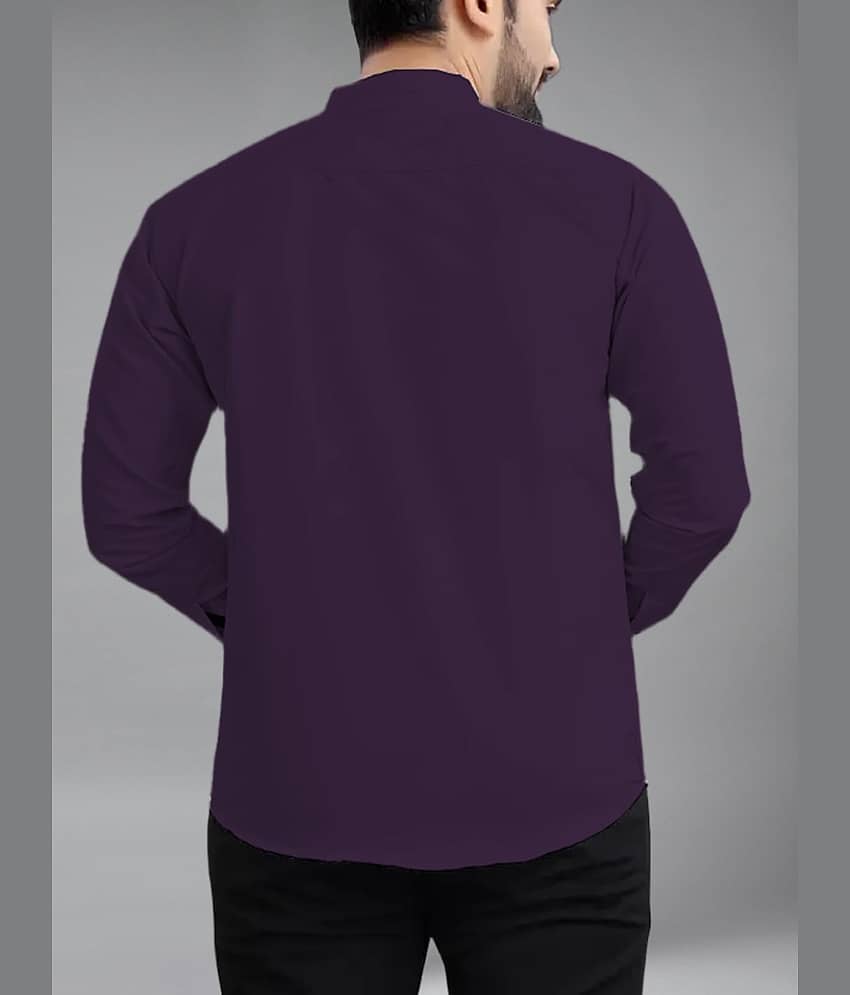 Apektra Cotton Blend Slim Fit Solids Full Sleeves Men's Casual Shirt - Coffee ( Pack of 1 ) view 2
