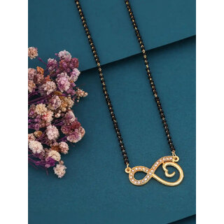 Designer and stylish Gold Plated Mangalsura for Women Alloy Mangalsutra view 2