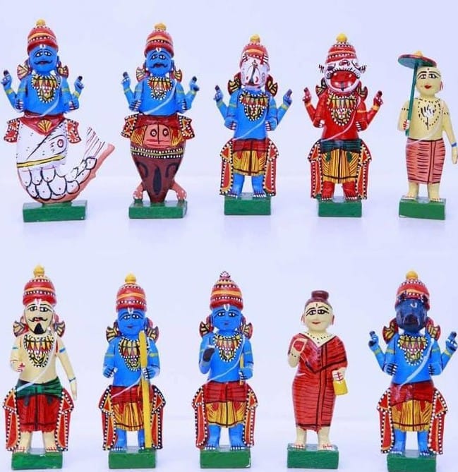 Dashavatara Wooden Set -- Figurines view 2