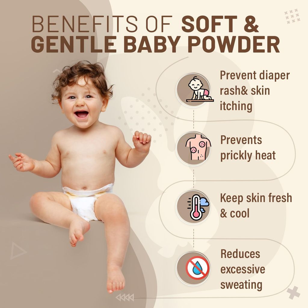 Babyorgano Ayurvedic Talc Free Dusting Powder for New Born Babies | Kids | Prevents Diaper Rash | Reduce Itichng view 2