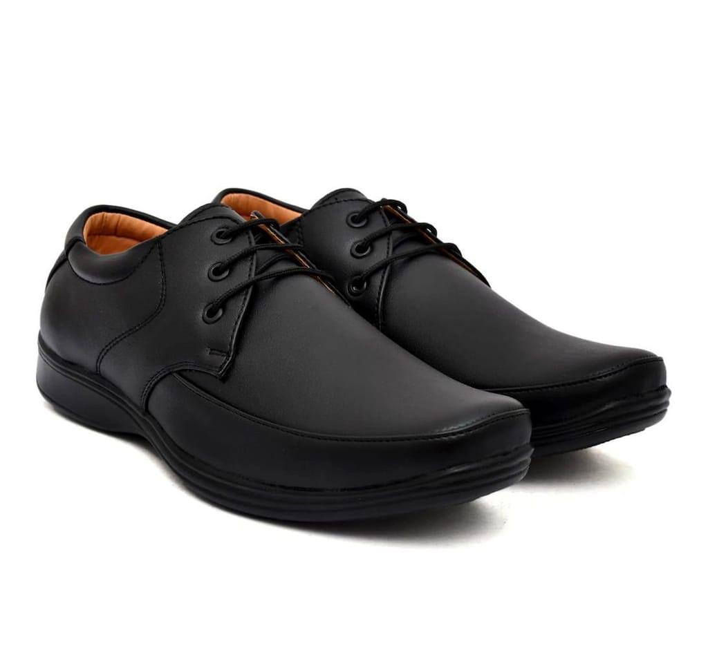 WUGO::Latest Stylish Men Formal Shoes|Black Derby Shoes|Office Shoes For Men's & Boys (Free Home Delivery) view 2