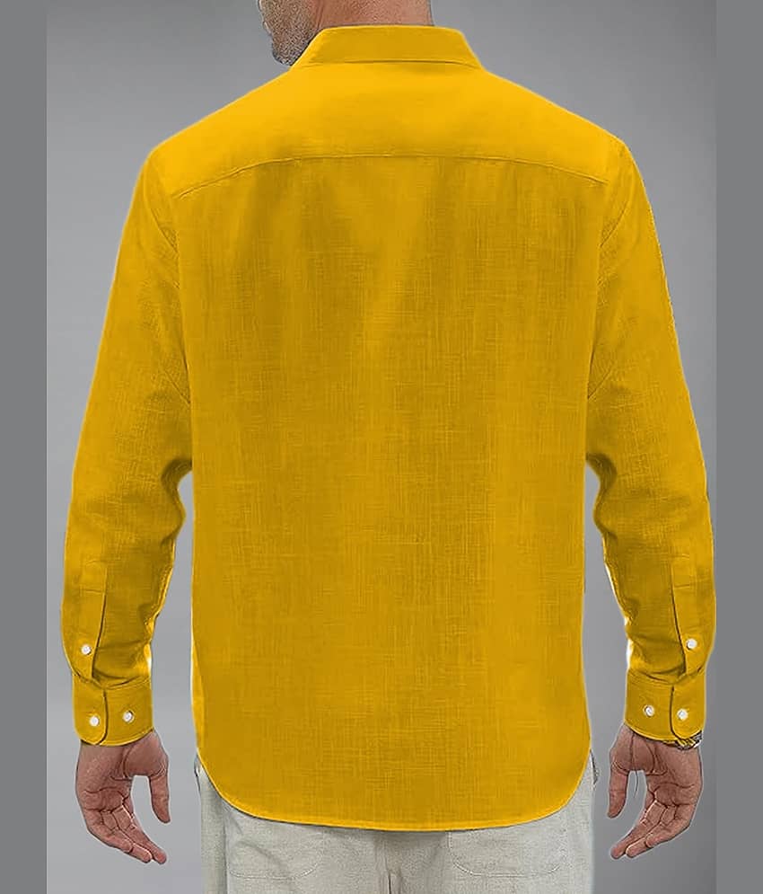 UNI VIBE Cotton Blend Slim Fit Solids Full Sleeves Men's Casual Shirt - Green ( Pack of 1 ) view 2