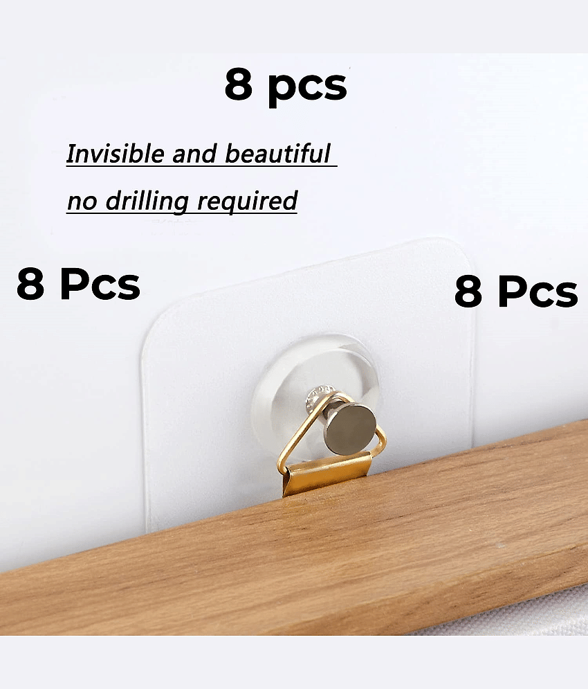 Photo Frame Hooks & Wall Hangers Tex Hooks Pack of 08 for Wall Heavy Duty, Self Adhesive Hook, Wall hangings, Kitchen Accessories Item