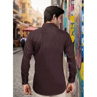 Casualbud Black Men's Cotton Regular Fit Shirt view 2