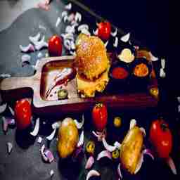 Cheesy paneer burger