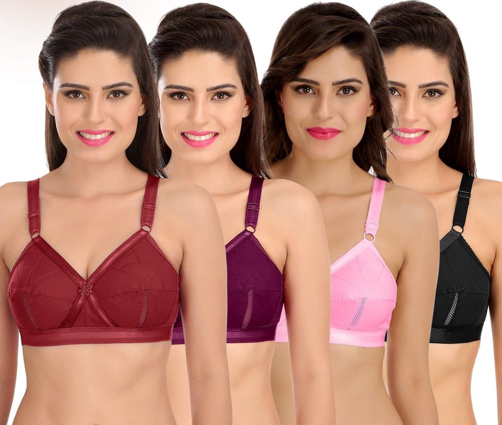 SONA Women's Perfecto Cotton Full Coverage Non Padded Minimizer Bra view 2