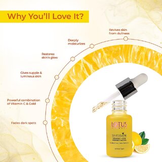 Lotus Herbals Whiteglow Vitamin C And Gold Radiance Face Oil For Dull Dry Skin Intense Hydration 15Ml (Pack Of 2) view 2