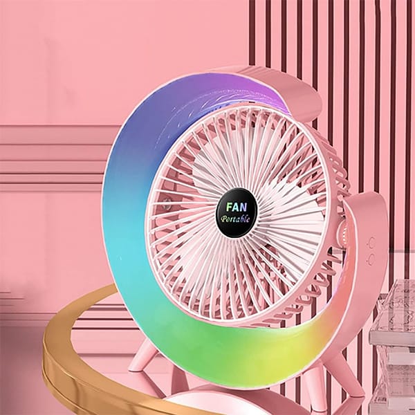 Generic Mini Portable Colourful Desktop Fan view 2