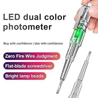 High-Brightness Intelligent Voltage Tester Pen, Multi-function LED Test Pen with Screwdriver for Electric Power Testing, Voltage Tester Detector, 1 peace view 2