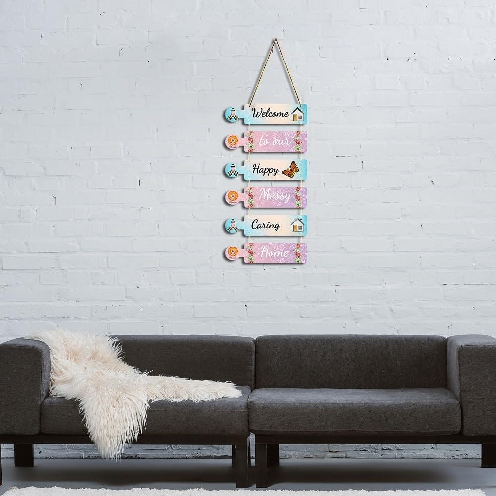 Wall Hangings for Home Decoration Items for Living Room Decor Welcome Home Wall Hanging for Home Office Decoration Handmade Craft Decorative Wall Art (WH2605) view 2