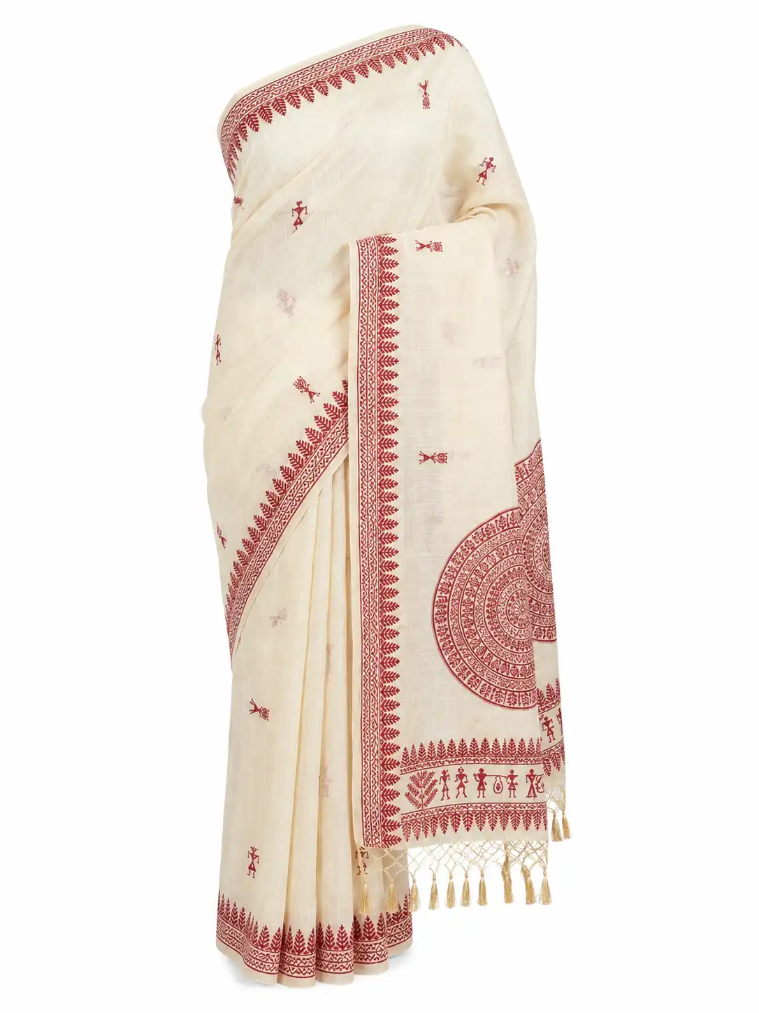 Tussar Cotton Sambalpuri Saree with Mandala Motifs