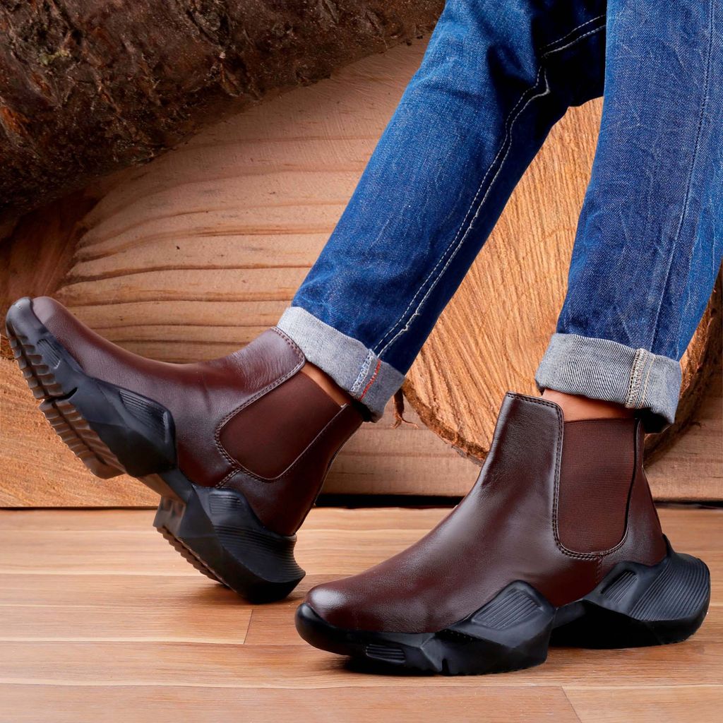 Bxxy's Faux Leather Comfort Wear Premium Chelsea Boots for Men view 2