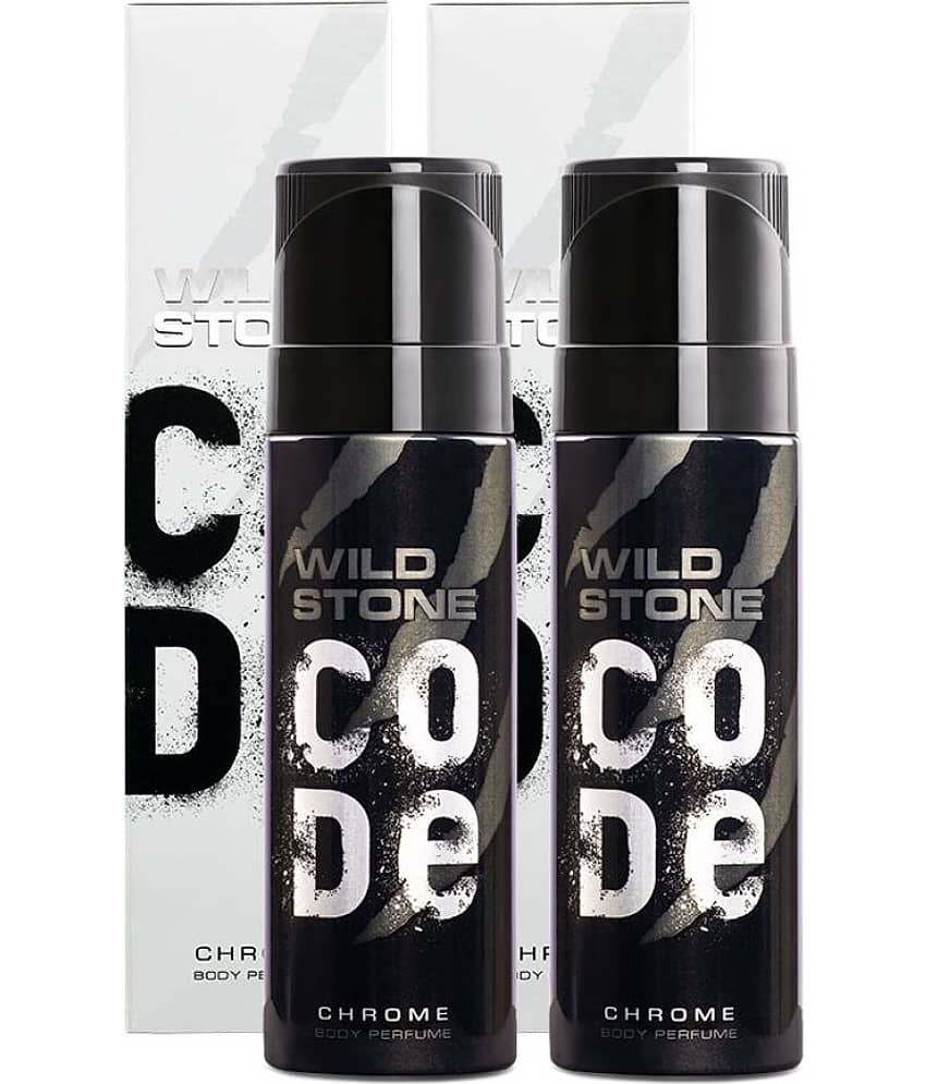 Wild Stone Code Chrome Combo Body Spray - For Men (300 ml, Pack of 2)