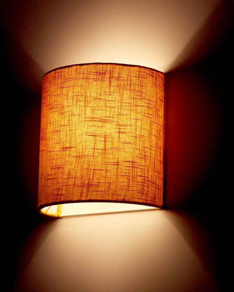 Light Angle Handmade Fabric Wall Lamps for Home Decoration (Yellow) view 2