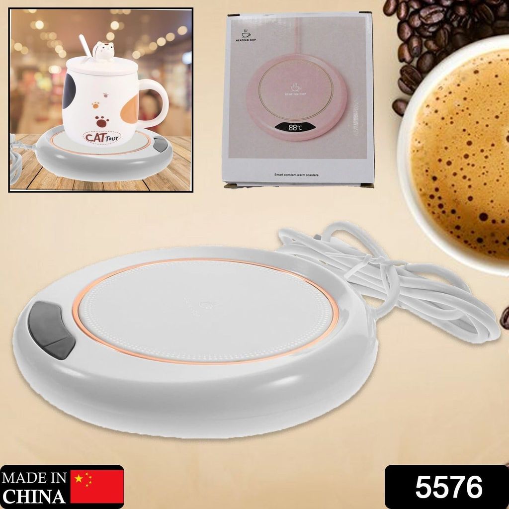USB Warm Coaster Heated Coffee Mug Portable Office Desk Portable Cup, Heater Coffee Mug Warmer Electric Cup Warmer (1 Pc) view 2