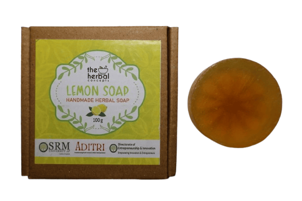 The Herbal Concepts Lemon Soap - Handmade Herbal Soap, 100g view 2