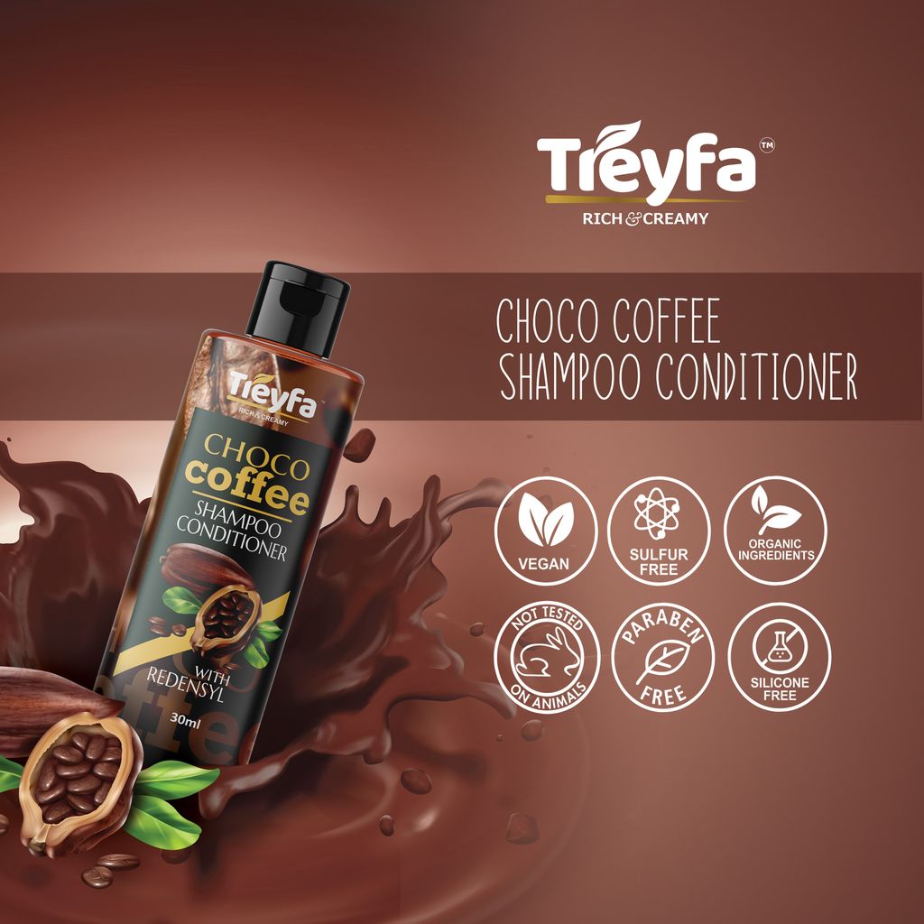 TREYFA Choco Coffee Shampoo Conditioner for Hair Fall Control, hair growth| Man & Women (30ml) view 2