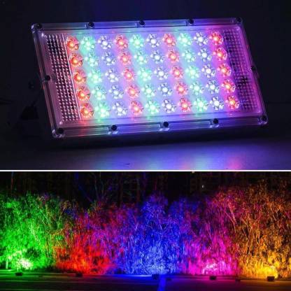 50W RGB LED Brick Light Remote IP65 LED Flood Light Flood Light Outdoor Lamp (Multicolor, Blue, Red, Pink, Yellow) view 2