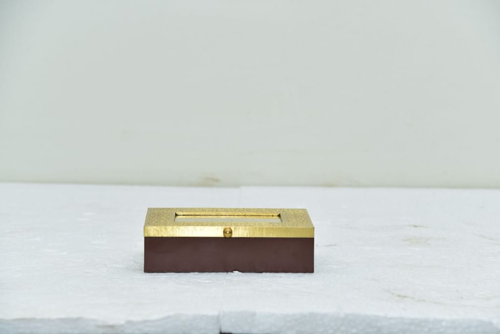 Wooden Jewellery box with brass view 2