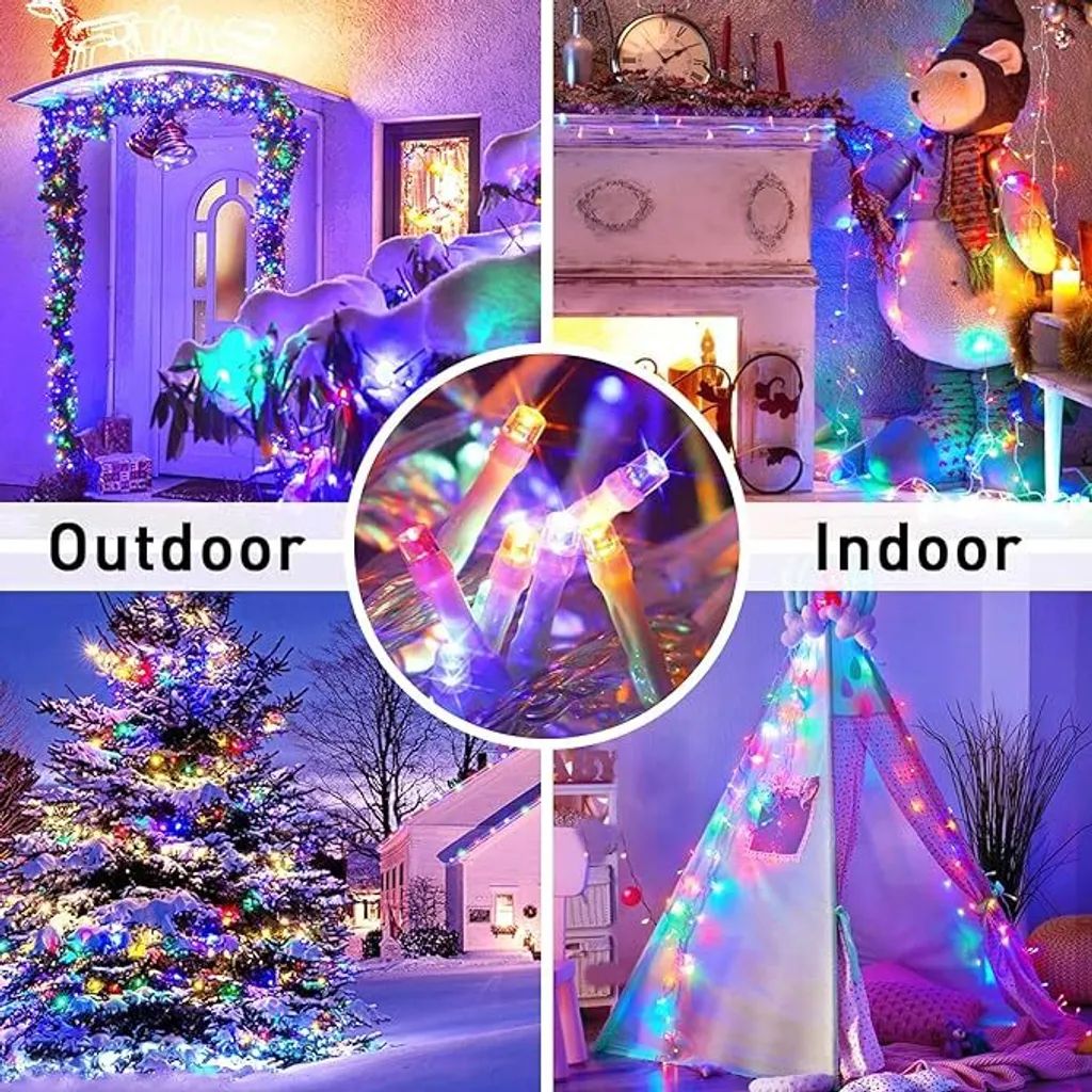 SPARKWORLD 20 Meter Multicolor LED Decorative Ladi String Lights (Pack of 5) | Festival, Diwali & Party Decoration view 2