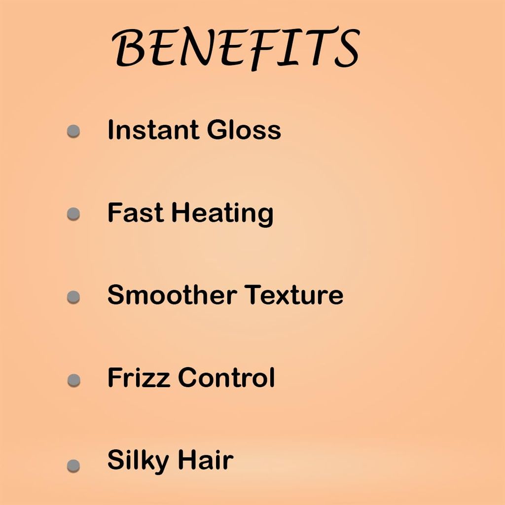 KTEIN Hair Straightener Brush - Anti-Scalding, Fast Heating, Adjustable Temperature, 360° Rotatable Cable, Shock Proof, 220/240V view 2
