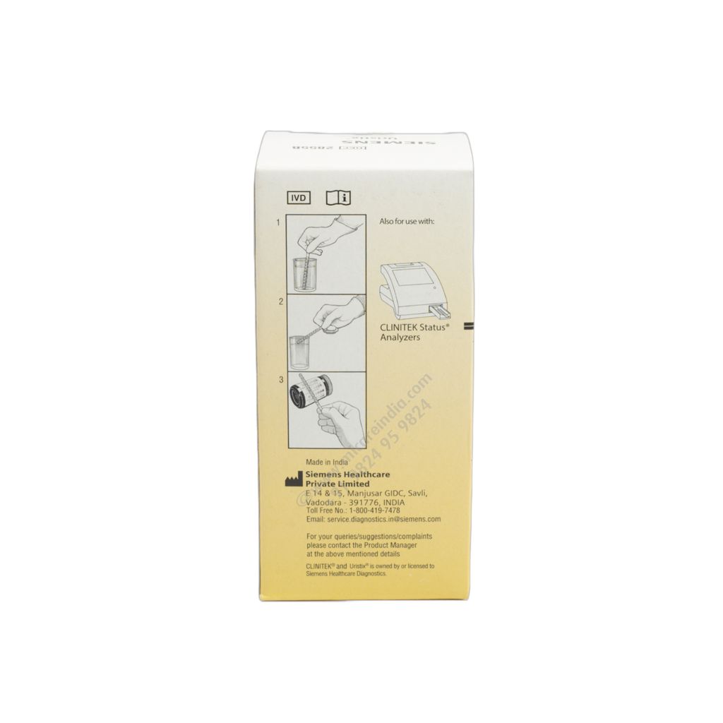 Uristix Reagent Strips for Urinalysis [Glucose + Protein] - Siemens view 2